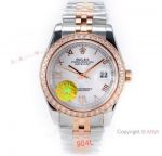 1:1 N9 Factory Rolex Datejust II Copy Watch Two Tone Rose Gold Silver Dial